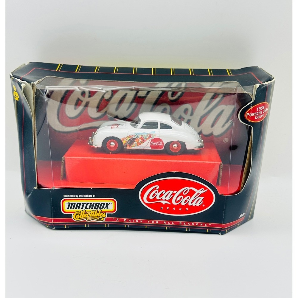 Matchbox Coca-Cola 1958 Porsche 356A Coupe Die-Cast White 1:43 Scale 96557
